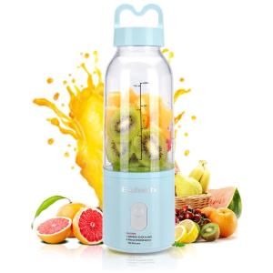 Liquidificador de Bancada Portátil 400 mL para Vitaminas, Recarregável, 5V, 175W, ESHWB, Azul