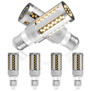 DuuToo Lâmpada LED 150W 2200 Lumens 3000K Branca com Base E26, 4 Unidades