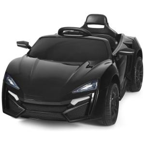 Ride on Car, veículo elétrico alimentado por bateria de 12V com modos de controle remoto manual e 2.4G, luzes LED, buzina, música, MP3, USB