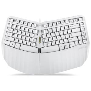 Teclado Ergonômico com Fio P com Descanso Para as Mãos e Dividido, PERIXX 11810, Branco