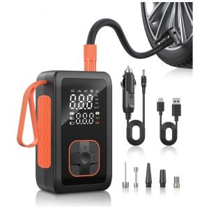 Bomba de Ar Portátil Hafuloky, Compressor de Ar sem Fio 180PSI 15000mAh para Pneus de Carro com Medidor de Pressão, Inflação Rápida e Segura