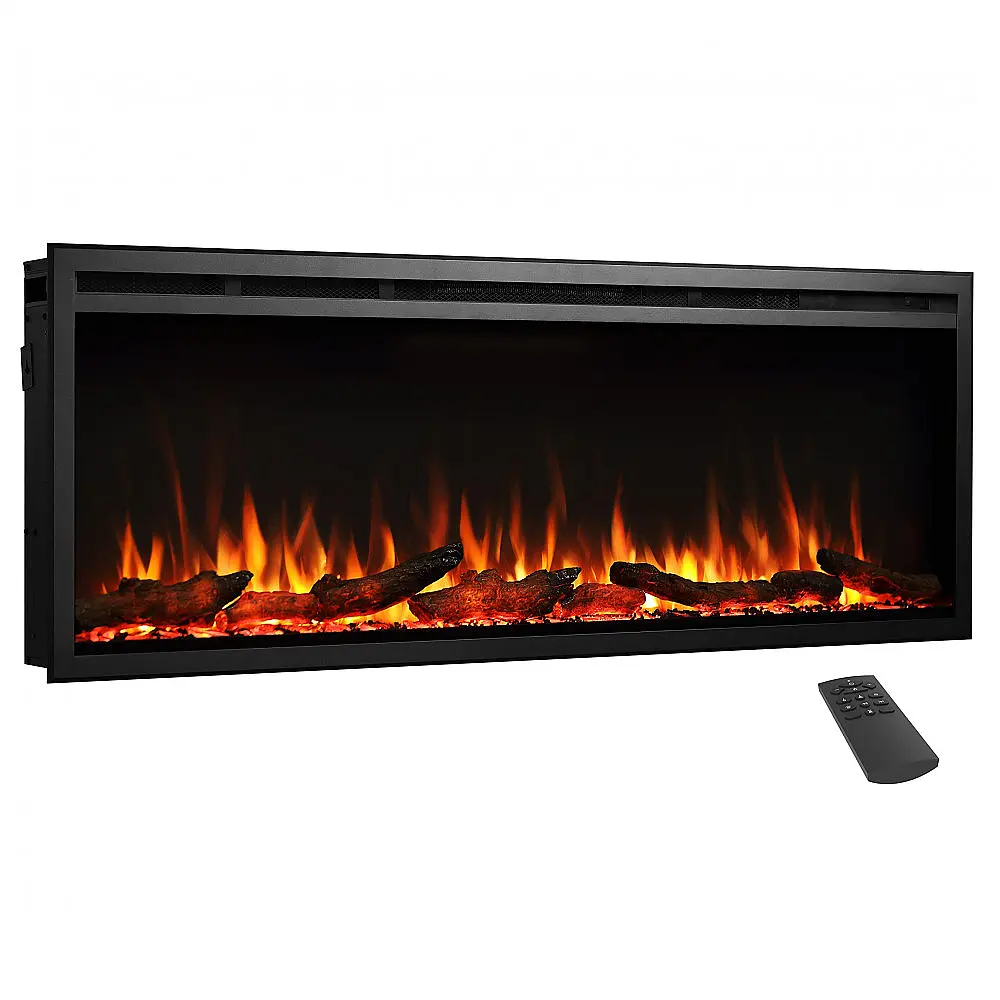 Lareira Elétrica LegendFlame 127x48cm 1500W Quartzo LED Embutir 110V
