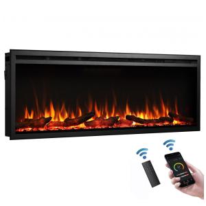 Lareira Elétrica de Embutir A45x127L com Controle Remoto, 110V 1500W, LegendFlame, Preta