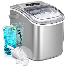 Máquina de Gelo até 11 kg em 24H Portátil, 110v, AGLUCKY, Cinza