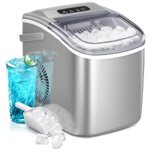 Máquina de Gelo até 11 kg em 24H Portátil, 110v, AGLUCKY, Cinza