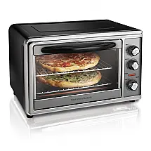 Forno Elétrico de Bancada com Controle de Temperatura e Temporizador, 110v, HAMILTON BEACH 31107D, Preto
