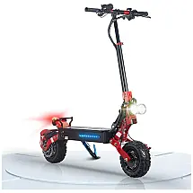 Patinete Elétrico para Adultos com Alcance 65km e Peso 160kg, DailySports, Vermelho e Preto