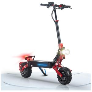 Patinete Elétrico para Adultos com Alcance 65km e Peso 160kg, DailySports, Vermelho e Preto