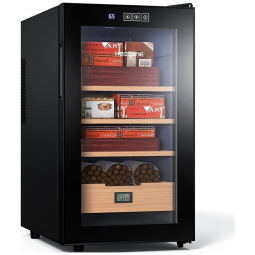 Umidor Eletrônico para Charutos 48 Litros com Controle de Temperatura, Armário Refrigerado para 300 Unidades com Prateleiras,NEEDONE