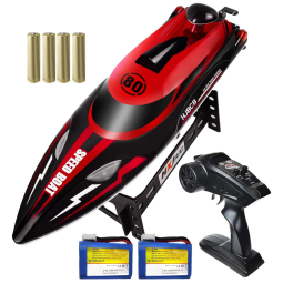 Barco de Controle Remoto para Adultos até 32km por hora, Recarregável, HONGXUNJIE, Vermelho