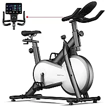 Bicicleta Ergométrica Bluetooth Estacionária Interna com Resistência Magnética, MOBI FITNESS, Branca