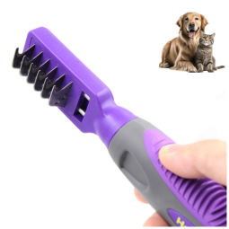 Escova Removedora de Nós para Cães e Gatos, HERTZKO, Violeta