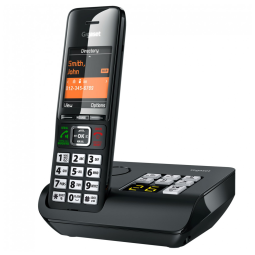Telefone Sem Fio Gigaset Comfort 552A DECT Titânio/Preto 1 Handset com Secretária Eletrônica, Tela Colorida 2,2", Proteção de Chamadas