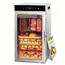 Desidratador de Alimentos Ayovoch Prata 18 Bandejas 800W Tela Digital Timer 240V