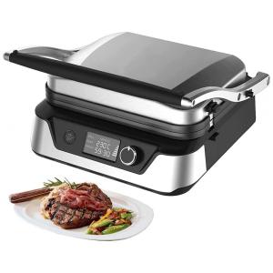 Grill Elétrico Antiaderente 3 em 1 com Placas Removíveis, 110V 1500W, Nozaya, Preto