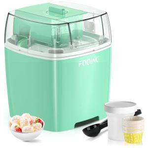 FOOING 10015814 Máquina de Sorvete Automática 1.5L, 110V, Verde Claro