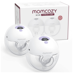 Bomba Tira Leite Vestível com Flange Dupla Selada, 3 Modos, 9 Níveis e Tamanho 24mm, 2 Unidades, Momcozy, Roxa