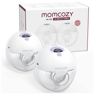 Bomba Tira Leite Vestível com Flange Dupla Selada, 3 Modos, 9 Níveis e Tamanho 24mm, 2 Unidades, Momcozy, Roxa