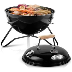 CUSIMAX Churrasqueira a Carvão Portátil e Compacto serve até 4 Pessoas, Preta
