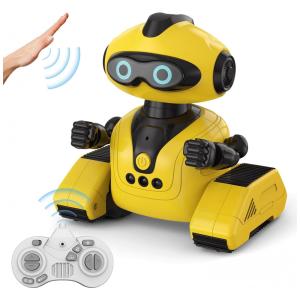 Brinquedo Robô Interativo Programável e Inteligente para Crianças de 8 a 10 Anos, AONGAN, Amarelo