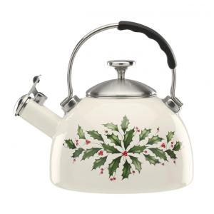 Chaleira Para Preparar Chá com Estilo Nas Suas Férias com Assobio e Capacidade de 2,3L, Lenox 892561, Branca e Verde