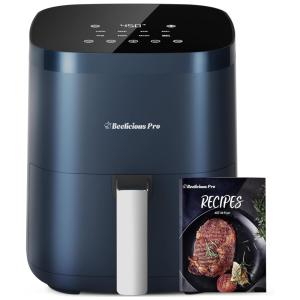 Fritadeira Elétrica Airfryer 8 em 1, 3,7L com Display de Vidro Temperado e Cesto Antiaderente, Adequado para até 4 Pessoas, 110V 1550W