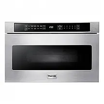 Micro-ondas de embutir gaveta 61 cm Thor Kitchen inox 34L 10 níveis de potência 12 funções com sensor 950W 110V