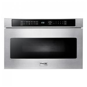 Micro-ondas de embutir gaveta 61 cm Thor Kitchen inox 34L 10 níveis de potência 12 funções com sensor 950W 110V