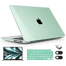 Capa Rígida Lepeoac para MacBook Pro 16″ (2021–2024) M1/M2/M3/M4 Pro/Max com Teclado, Tela e Webcam – Verde Cristal