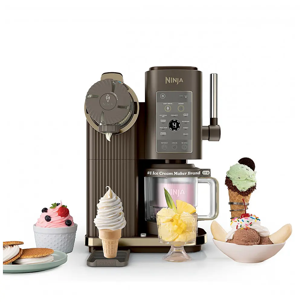 Sorveteira Ninja CREAMi Scoop & Swirl NC701BR 13 Programas Sorvete e Soft Serve Mocha