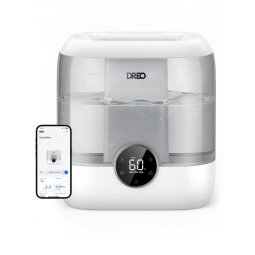Umidificador de Ar Dreo para Quarto, 6 Litros, Design Prático para Ambientes Amplos, Autonomia de 60 Horas, Funcionamento Inteligente
