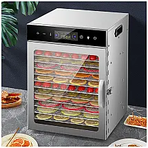 Desidratador de Alimentos Generic 12 Bandejas Inox Circulação de Ar 360° 800W 240V