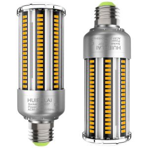 HUERLAI Lâmpada LED Base E26, E27 com 4000 Lumens Branco Quente 3000K 300W, 2 Unidades