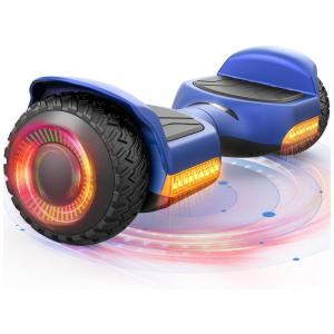 Hoverboard GYROOR G13 6,5″ All Terrain Preto com LED, Bluetooth, Motores Duplos 250 W, até ~12 km/h – Certificação UL2272, Azul