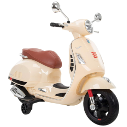 Huffy Vespa Moto Elétrica Infantil 6V Recarregável, até 3 km, h com Luzes LED, Bege