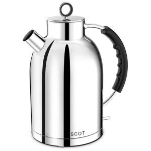 ASCOT Chaleira Elétrica, Aço Inoxidável, 1,60L 1500W, Prata 110V