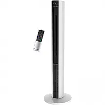 Ventilador de Torre CYRIXS com 4 Velocidades e Controle Remoto,1500W 110V, Branco