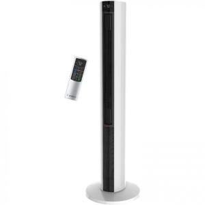 Ventilador de Torre CYRIXS com 4 Velocidades e Controle Remoto,1500W 110V, Branco