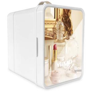 Mini Geladeira para Skincare 4 Litros com Espelho, 12V, 110V, YIIMO, Branco