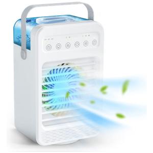 Climatizador de Ar Portátil 600mL com 4 Velocidades, 110v, JIALEXIN F2, Branco