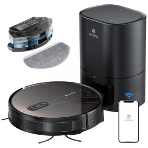 Aspirador de Pó Robô Amarey com Conexão via APP WI FI, Auto Esvaziamento e Mapeamento Multinível, 110V, Preto