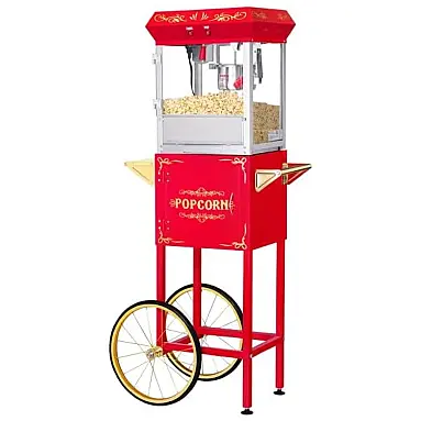 Máquina de Pipoca com Carrinho,Pipoqueira