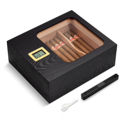 Umidor para Charutos OTAKOKIT Tampo de Vidro Cedro Digital 35-45 Charutos