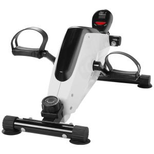Mini Bicicleta Ergométrica Ideal Para Idosos e Treino de Braço, Perna com Painel Digital e 16 Níveis de Resistência, ANCONATS, Branco