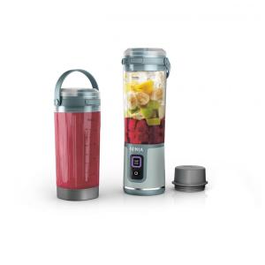 Liquidificador Portátil Ninja Blast Verde com 2 Copos 530 ml Tampa Antivazamento USB-C Sem Fio 7,4V