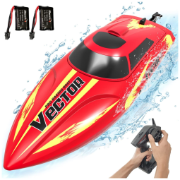 VOLANTEXRC 795 3 Red Barco de Controle Remoto p, Adultos até 32km, h, Recarregável, Vermelho
