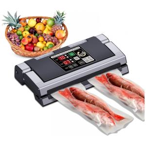 Seladora a Vácuo Automática para Alimentos Secos e Úmidos com Controle Digital, 110V, BOURGECHEF BCMS180, Preta