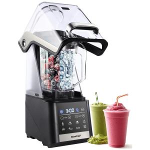 Liquidificador Comercial 1,5 kW Preto Black BlendTide: Menos Espuma, Silencioso, Timer, 9 Velocidades, 6 Programas Smoothies, Autolimpeza