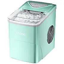 FOOING Máquina de Gelo Automática Portátil até 12kg, 24H, 110V, Verde