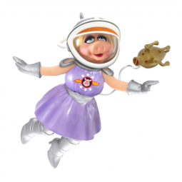 Enfeite de Natal Hallmark Keepsake Disney The Muppets First Mate Piggy e The Swinetrek, em Plástico, 10,2 x 9,5 x 7 cm